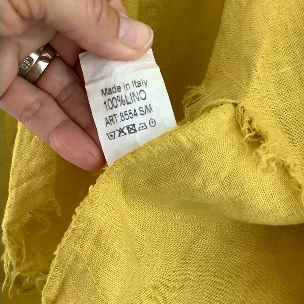 Linen Yellow Jacket - Picture 2 of 4